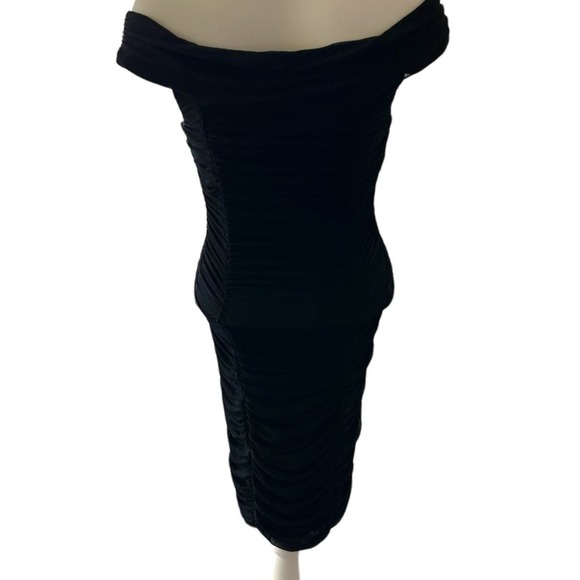 Astr the label black mesh bodycon black dress women’s size medium - Picture 2 of 6